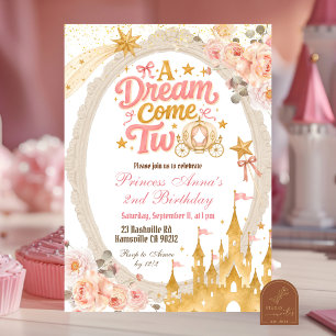 Convites Sonho de Princesa Completa Dois Aniversário