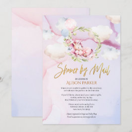 Convites Sonho de Unicórnio Rosa Fairytale | Chá de fraldas