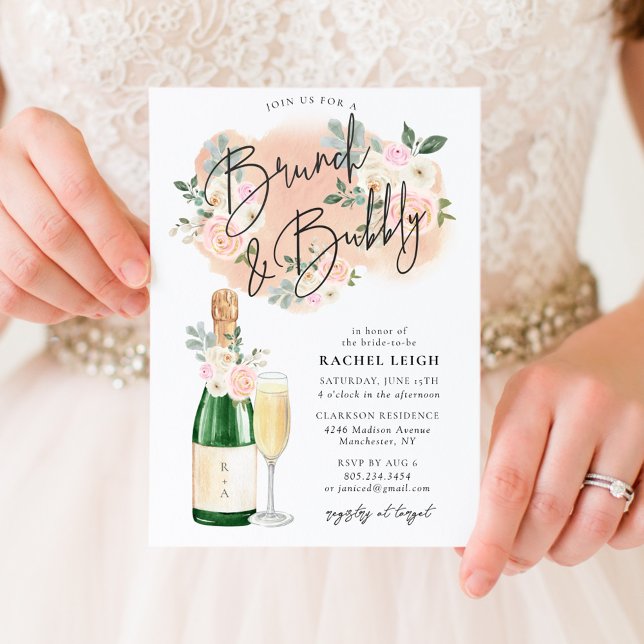 Convites Sonho Floral V2 Brunch & Espumante (Criador carregado)