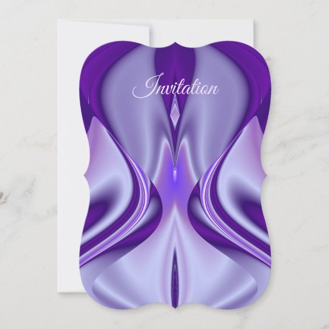 Convites Sonhos de Arco-Íris de Flor Roxo (Frente)