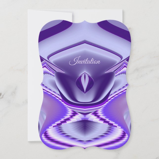 Convites Sonhos de Arco-Íris de Flor Roxo (Frente)