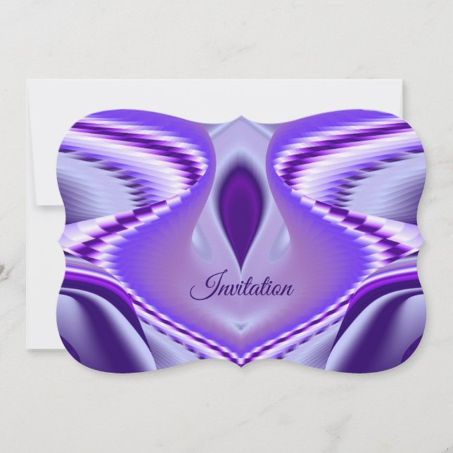 Convites Sonhos de Arco-Íris de Flor Roxo (Frente)