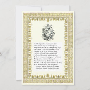 Convites Sonnet Shakespeare # 18