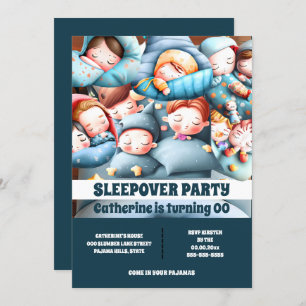 Convites Sonolência crianças dormindo pijama animação pijam