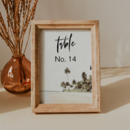 Convites SOPHIA | Número da Mesa Tropical de Palma de Ilha 