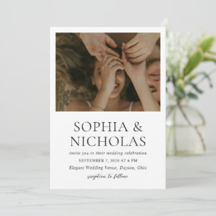 Convites Sophia White Modern Wedding