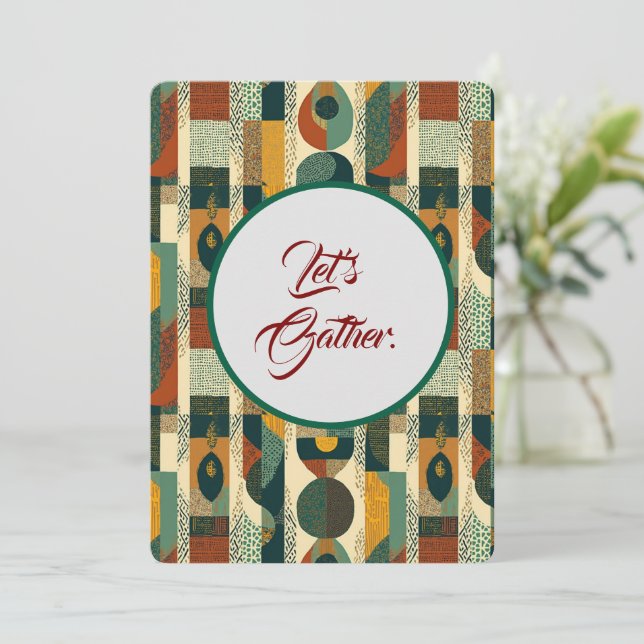 Convites Sophisticated Soulful (Em pé/Frente)