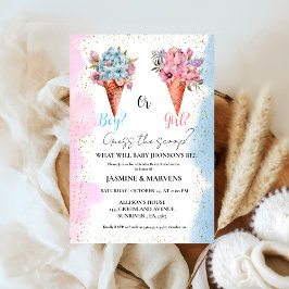 Convites Sorvete de aquarela acha que o gênero revela