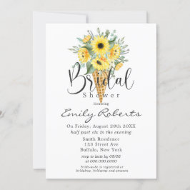 Convites Sorvete De Girassóis Amarelos Cone Chá de panela I