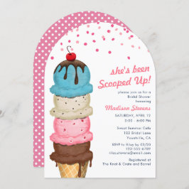 Convites Sorvete de Verão - Chá de panela de Aquarela Moder