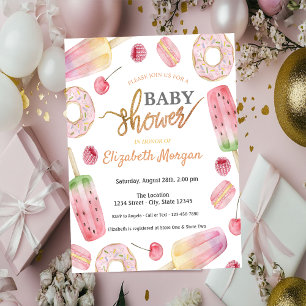 Convites Sorvete, Donuts Doces Baby Shower