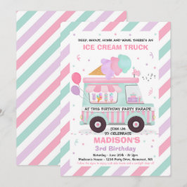 Convites Sorvete Festa de aniversário por Aniversário