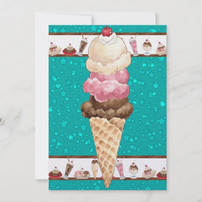 Convites Sorvete irresistível - SRF (Frente)