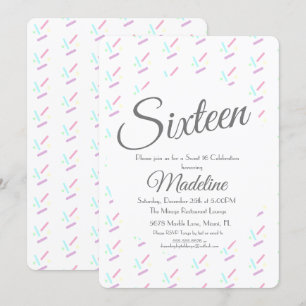 Convites Sorvete Pastel Sprinkles Doce 16 Quince