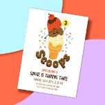 Convites Sorvete Scoops Kids Party<br><div class="desc">Personalize 3 Scoops no convite de aniversário para a menina ou o garoto fazer três anos. Sorvete de convite para festa de aniversário de 3 anos de menina ou garoto. Cores neutrais para a festa de aniversário de 3 anos de menino ou de menina. gráfico de cone abstrato no verso....</div>