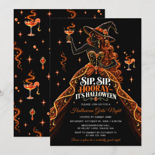 Convites Sorvete Sorvete Hurra Noite das Meninas de Hallowe