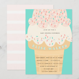 Convites Sorvete Sprinkle Baby Sprinkle Invite