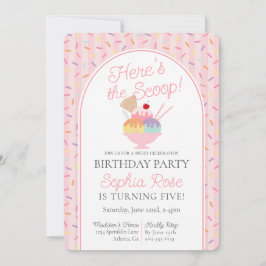 Convites Sorvete Sundae Aqui está a Festa de aniversário de
