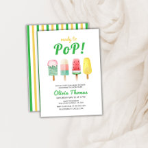 Sorvete Verde Amarelo Pronto Para Chá de fraldas