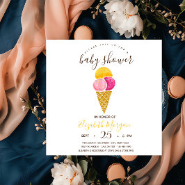 Convites Sorvete Watwecolor,Churrasco Baby Shower 