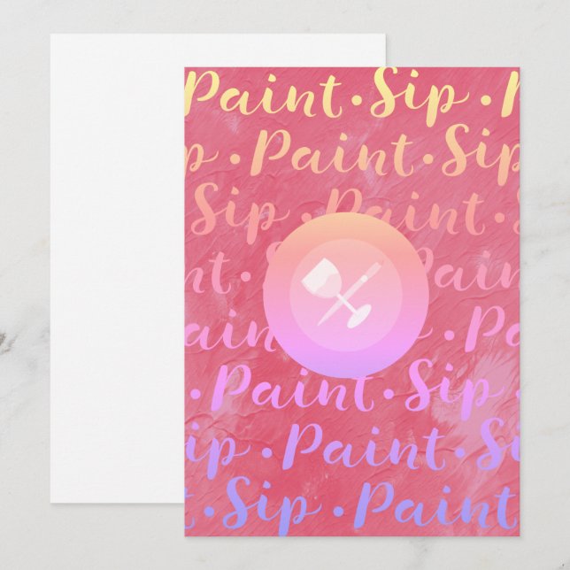 Convites Sorvo & pintura (Frente/Verso)