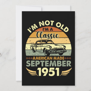 Convites Sou Clássico Americano Feito em Setembro de 1951 d