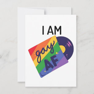 Convites Sou Gay AF Engraçado Mês do Orgulho LGBT