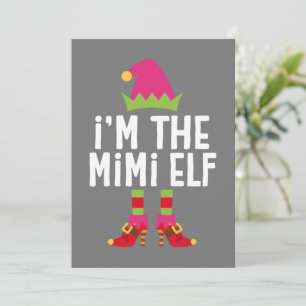 Convites Sou o Mimi Elf Combinando Fantasias de Natal