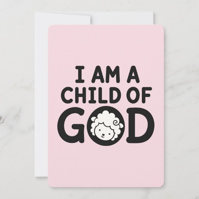 Convites SOU UM FILHO DE DEUS | Presente de Churrasco de Be (Frente)