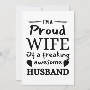 Convites Sou uma esposa orgulhosa de um marido incrível