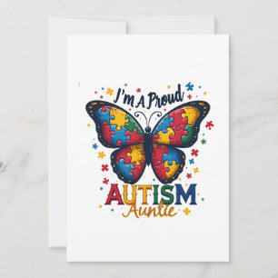 Convites Sou uma Tia Orgulhosa do Autismo Conscientização d