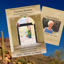 Southwest Themed Aviso de Morte