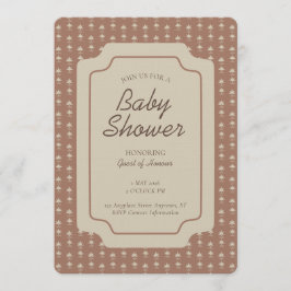 Convites Southwestern Geometric Gender Neutral Brown Beige