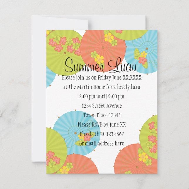 Convites Souvenir Beber Guarda-chuvas (Frente)