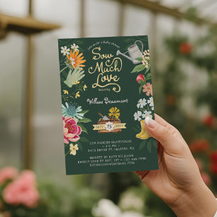 Convites Sow Muitíssimo Love Baby in Bloom Garden Chá de fr