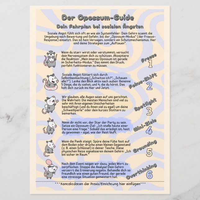 Convites Sozialphobie Handout Psychoedukation *Download* (Frente)