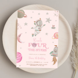 Convites SPACE 4TH BIRTHDAY Invitation