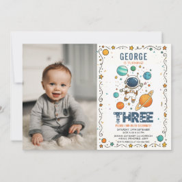 Convites Space Adventure 3rd birthday | Outer Space photo