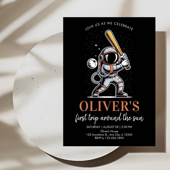 Convites Space Adventure Party Invitation – Astronaut Theme (Criador carregado)