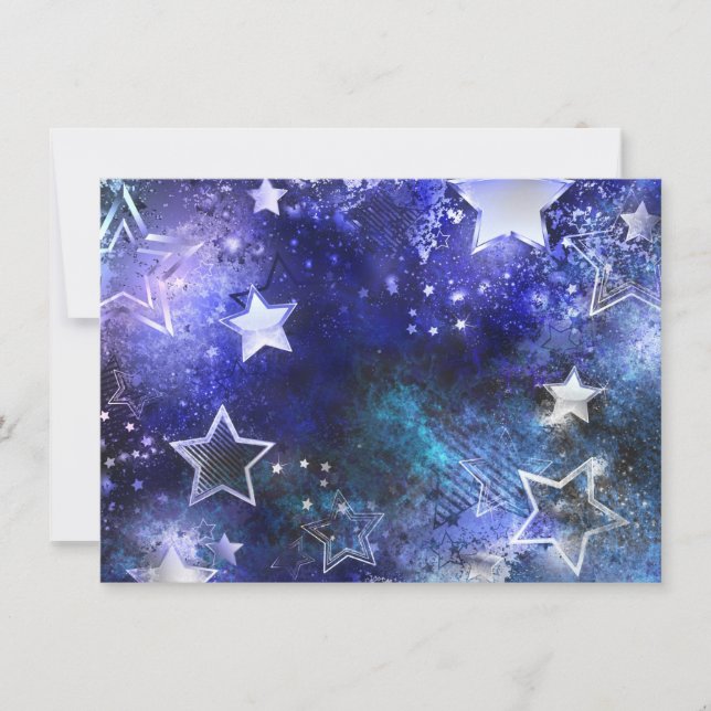 Convites Space Background with Stars (Frente)