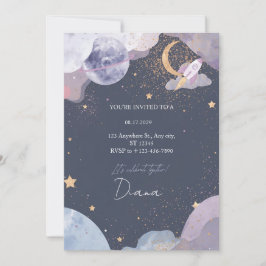 Convites Space Galaxy Birthday Invitation