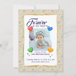 Convites Space‑Themed 1-Photo Memorial Program