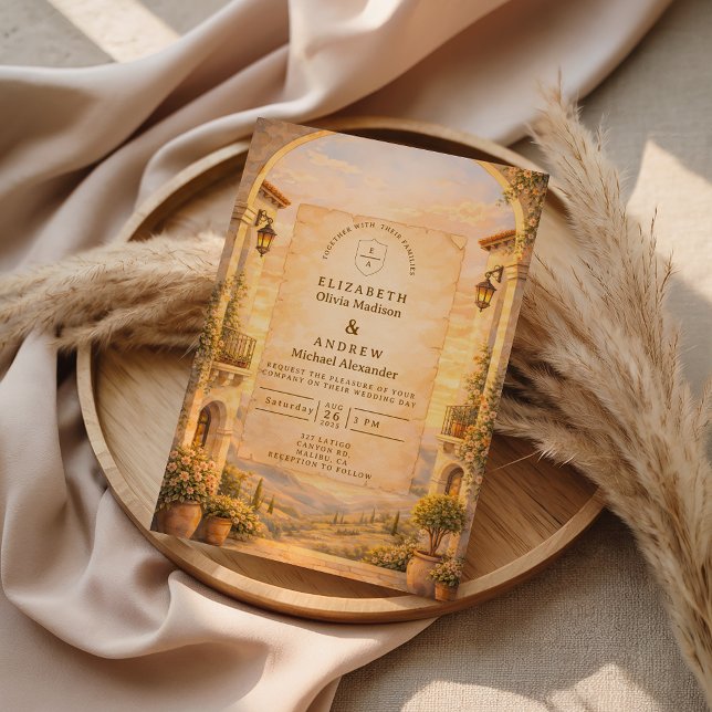 Convites Spanish Archway Romance Wedding (Criador carregado)