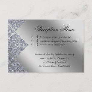 Convites Sparkle Xmas do Damask recepção de casamento