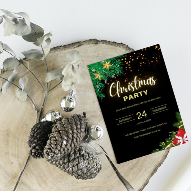 Convites Sparkling Christmas   (Criador carregado)