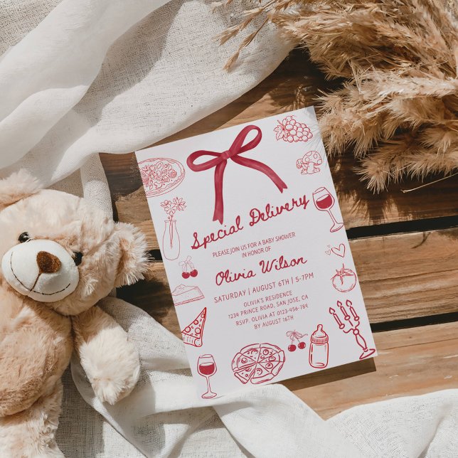 Convites Special Delivery Baby Shower Party (Criador carregado)