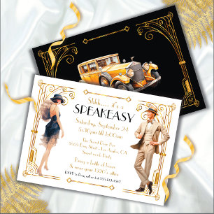Convites SpeEasy Flapper Excelente Gatsby Art Deco Party