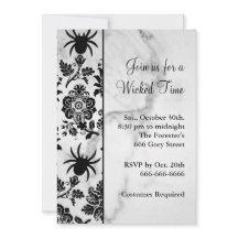 Spider Damask Halloween Invocando Marble