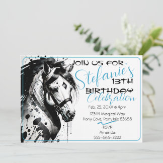 Convites Spirit Pony 10 Aniversário