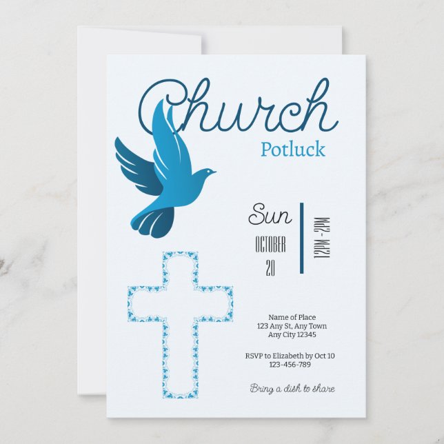 Convites Spirit & Sustenance Community Potluck  Invitation (Frente)